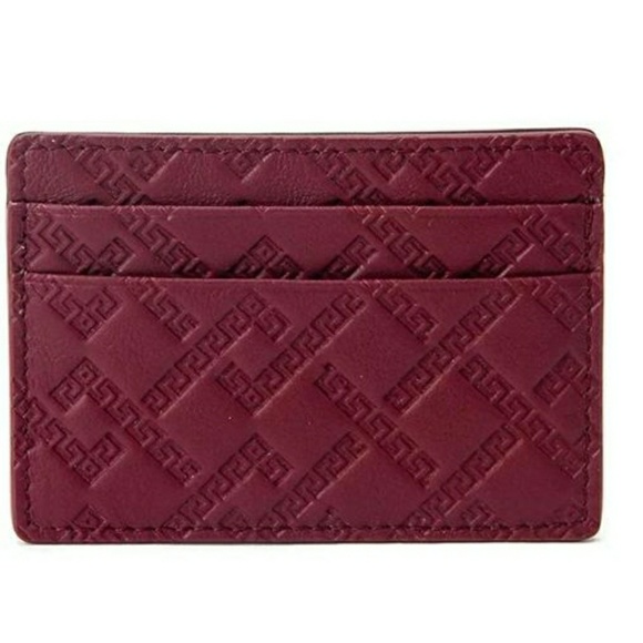 Versace Handbags - Versace Greek Keys Leather Credit Card Id Wallet Versace Handbags - Versace Greek Keys Leather Credit Card Id Wallet